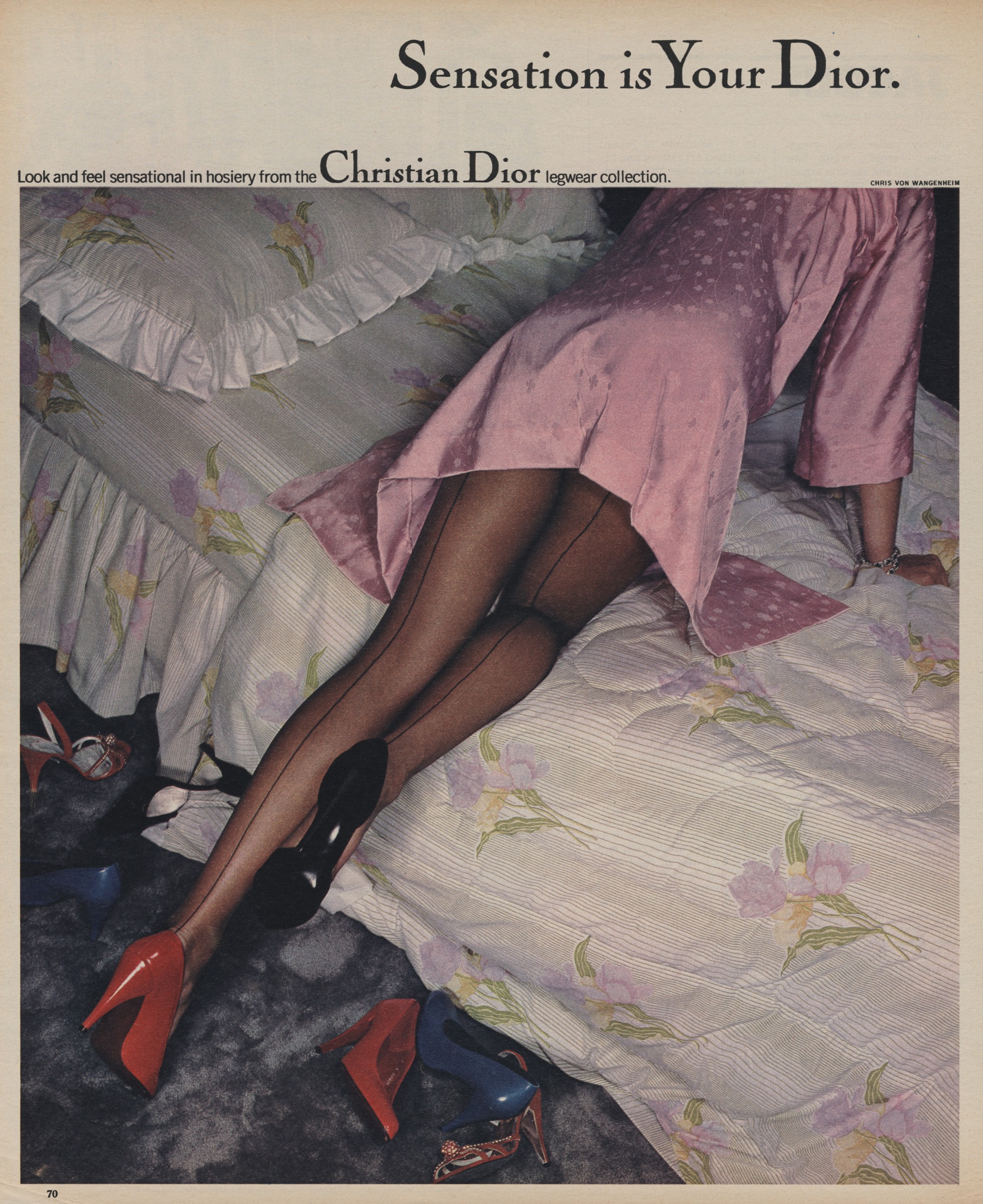 Vintage Christian Dior Stay Up Stockings - Chantilly - Medium