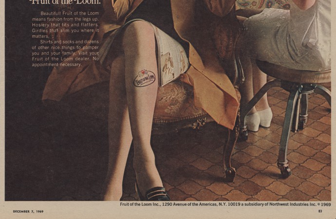 FRUIT OF THE LOOM Fashion Underwear - 1989 Vintage Print Ad